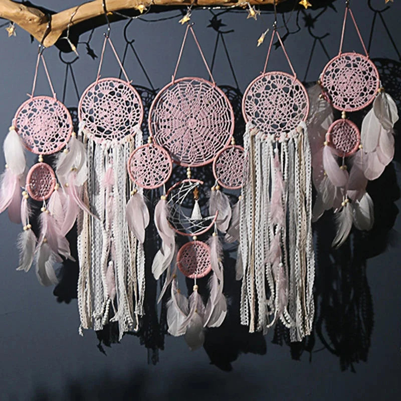 Dreamcatcher Wall Set Handmade Cotton Moon Five-Piece