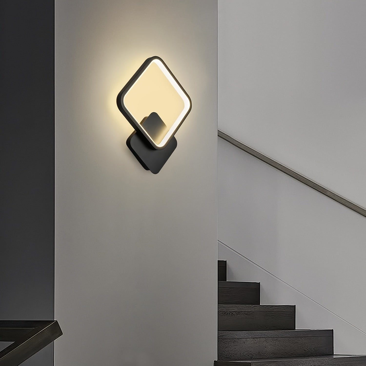 Geometric LED Wall Light – Modern Square Minimalist Design