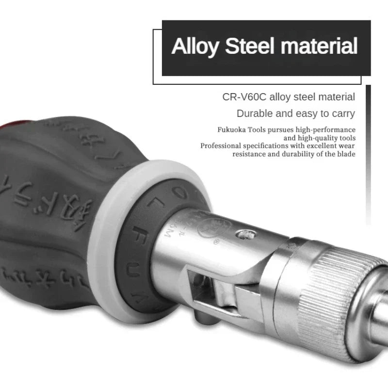 Ratchet Screwdriver 8-in-1 180° Adjustable Handle