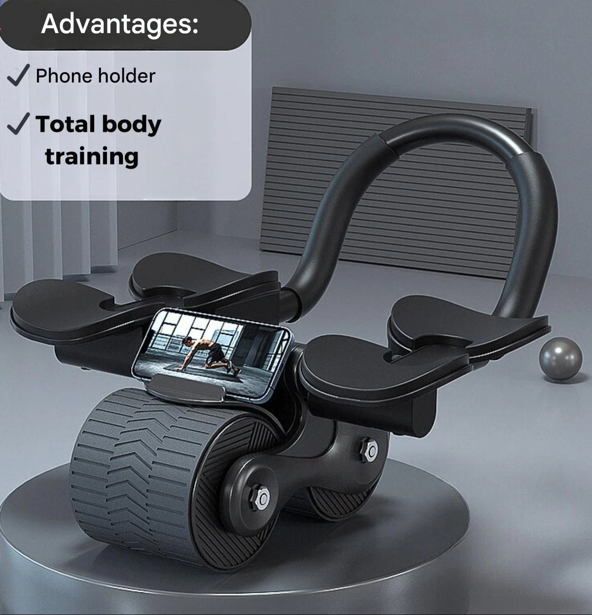Abdominal Trainer Automatic Rebound & EVA Foam Handles