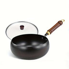 Stalwart Cast Iron Deep Frying Pan with Lid for Versatile Cooking
