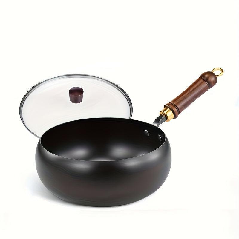 Stalwart Cast Iron Deep Frying Pan with Lid for Versatile Cooking