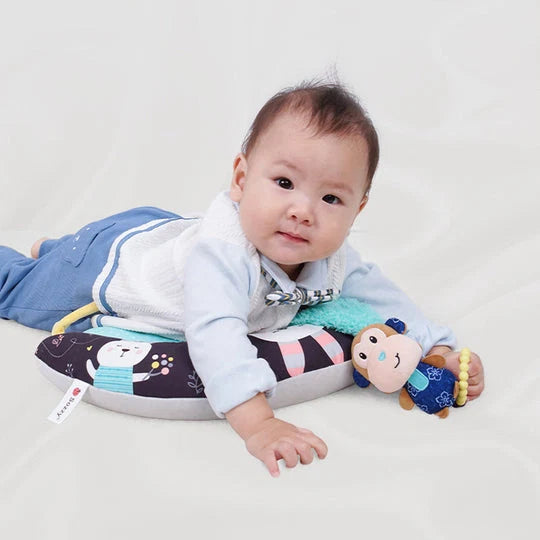 Baby Tummy Time Pillow Ergonomic Support Cotton Blend Lightweight