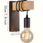 Industrial Style Wall Light Fixture with E27 Socket and Metal Design