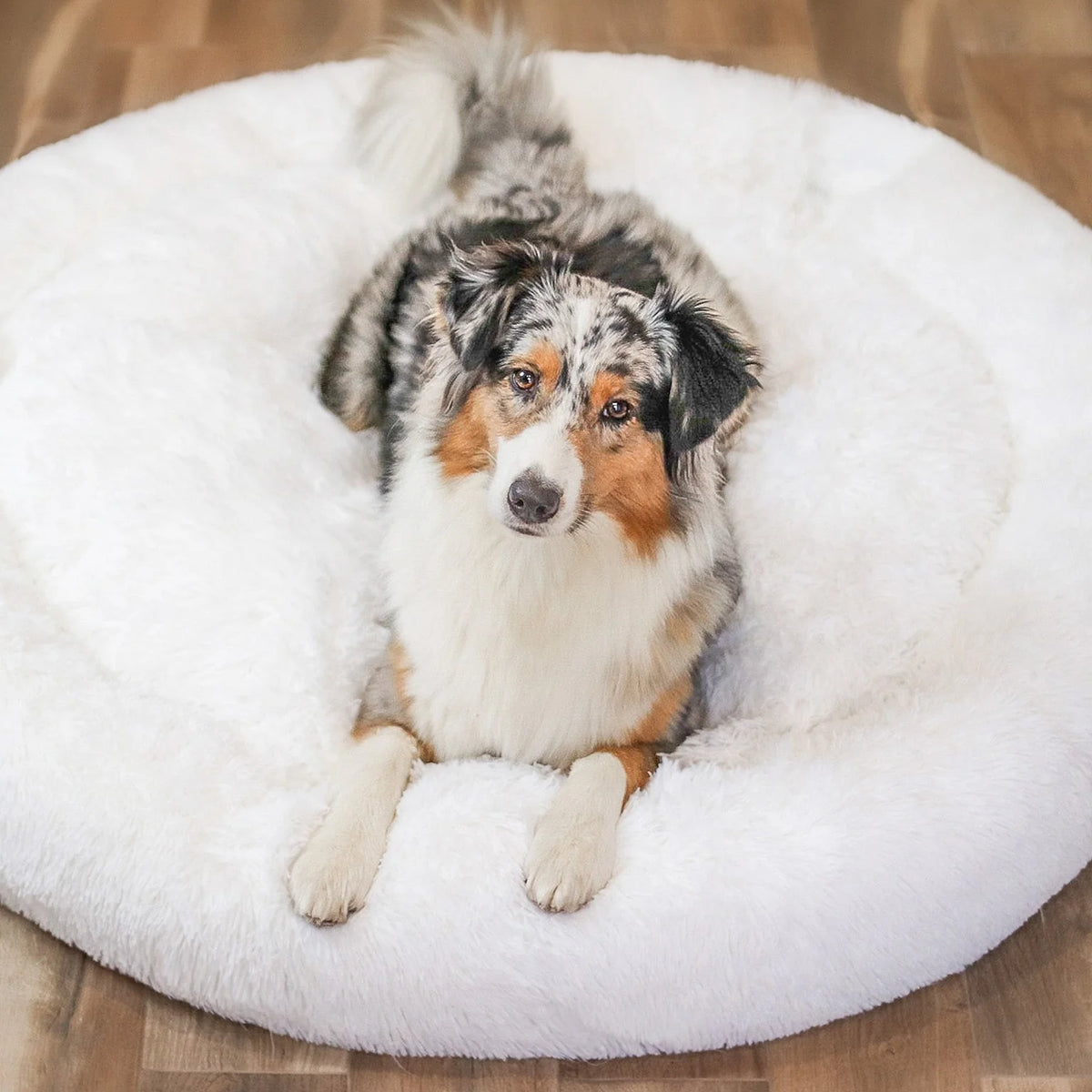 Dog Bed Donut Ultra-Soft Faux Fur Removable Washable Cover