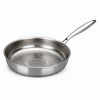 Physical Non-Stick Titanium-Infused Three-Layer Steel Frying Pan