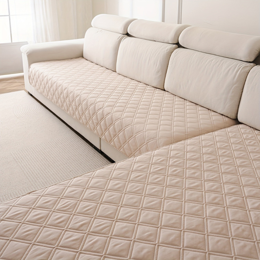 Non-Slip Embossed Polyester Sofa Cover (2-Piece Set)