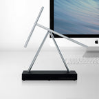 AetherWave Kinetic Art Piece - Dynamic Motion Sculpture with Wood Stand