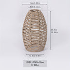 Natural Woven Ceiling Light Fixture with Modern Handwoven Rope Shade