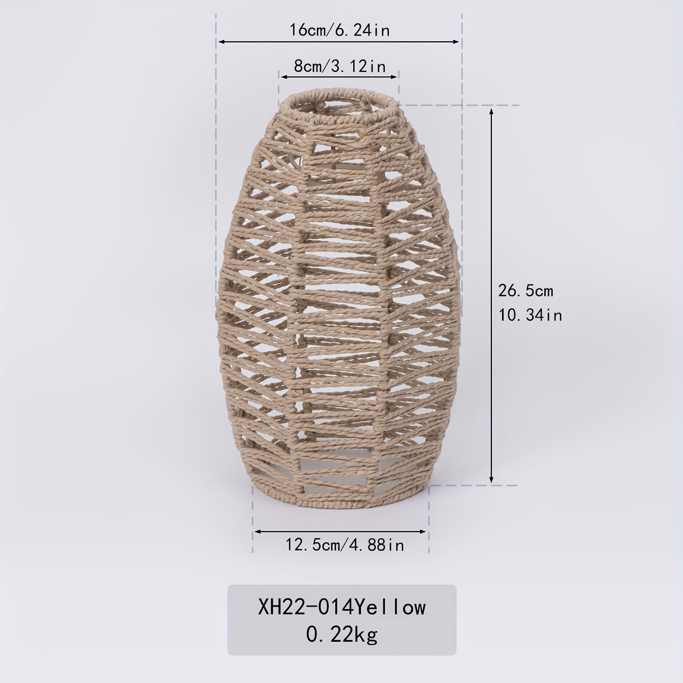 Natural Woven Ceiling Light Fixture with Modern Handwoven Rope Shade