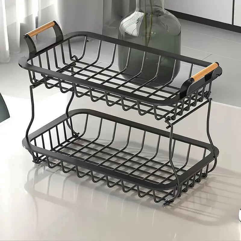 Double-Layered Fruit and Veggie Storage Rack