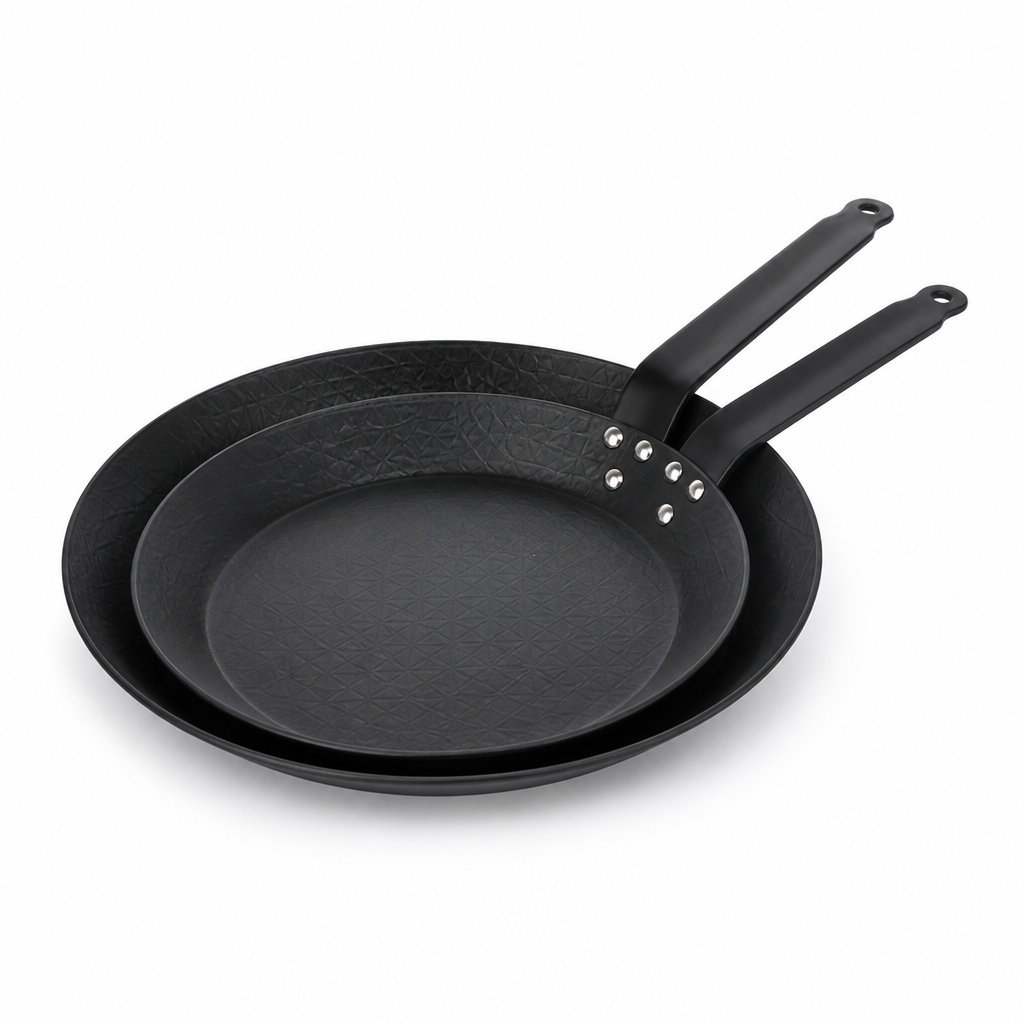 Pre-Seasoned Carbon Steel Induction & Oven-Safe Skillet Set (2-Piece)