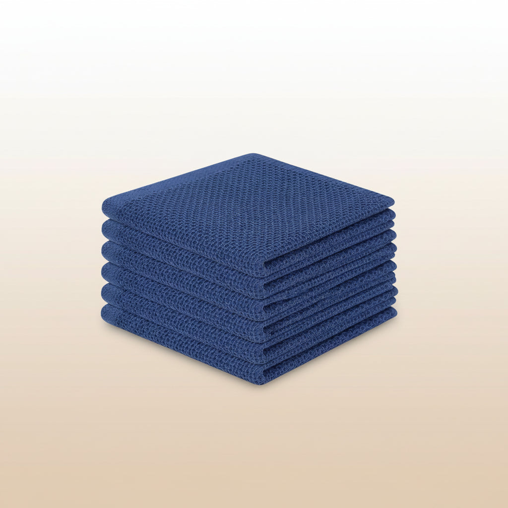 Absorbent Honeycomb Waffle Weave Cotton Dish Cloths Set