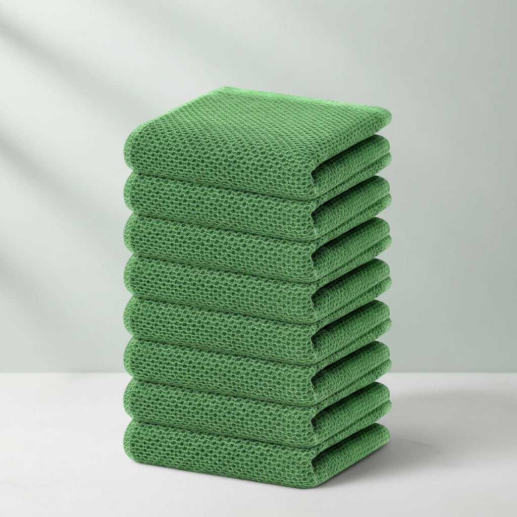 Absorbent Honeycomb Waffle Weave Cotton Dish Cloths Set