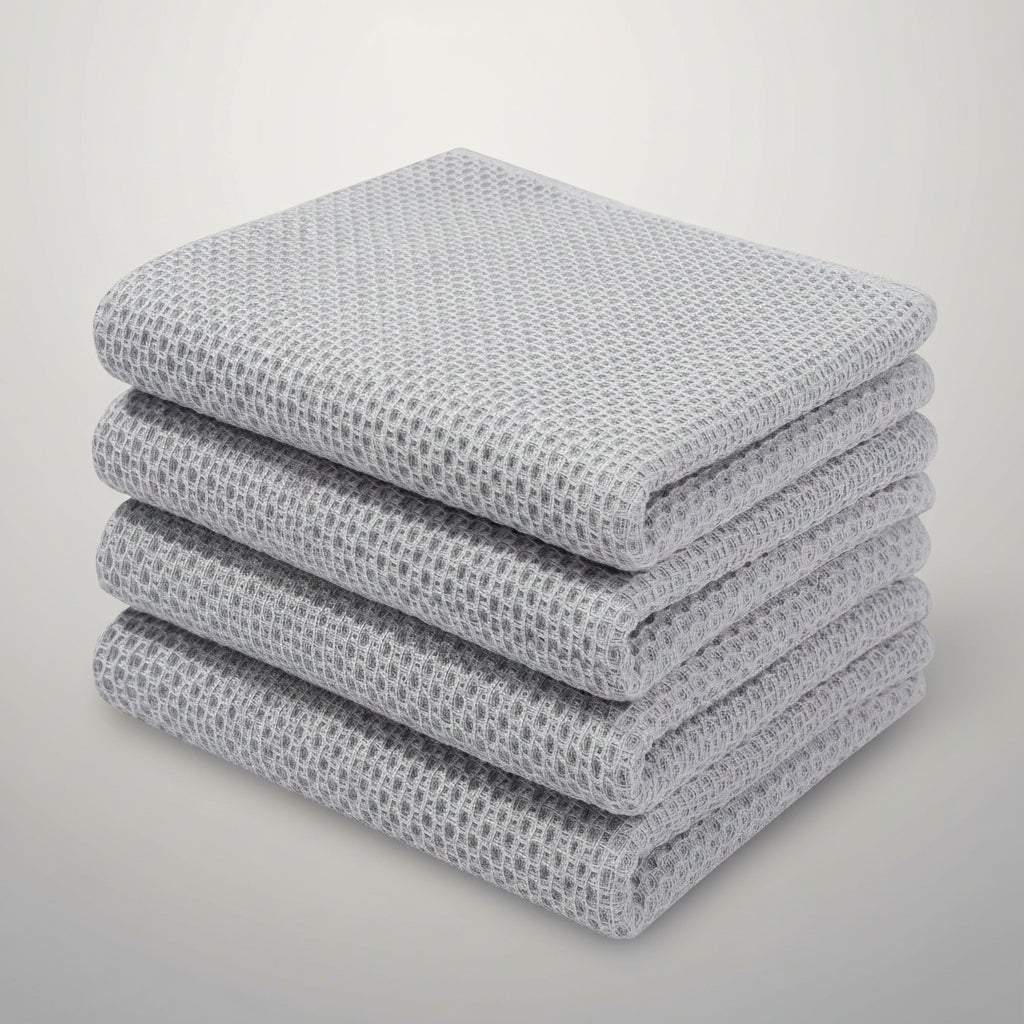 Absorbent Honeycomb Waffle Weave Cotton Dish Cloths Set