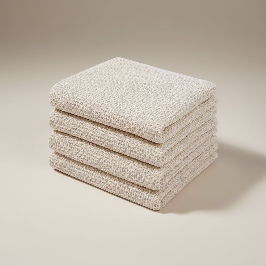 Absorbent Honeycomb Waffle Weave Cotton Dish Cloths Set