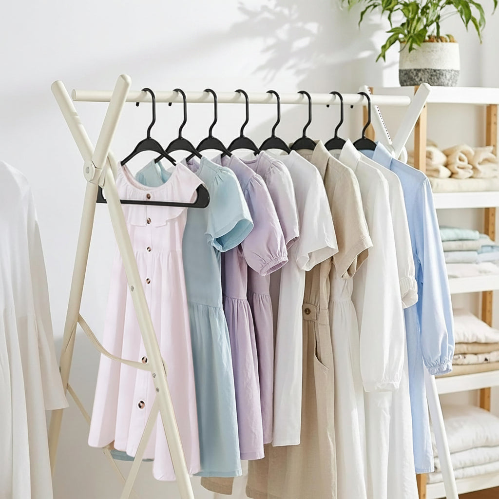 Heavy-Duty Plastic Clothes Hangers - Slim Closet Storage Set