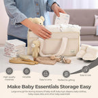 Baby Storage Basket - Plush Sherpa Diaper Organizer Caddy