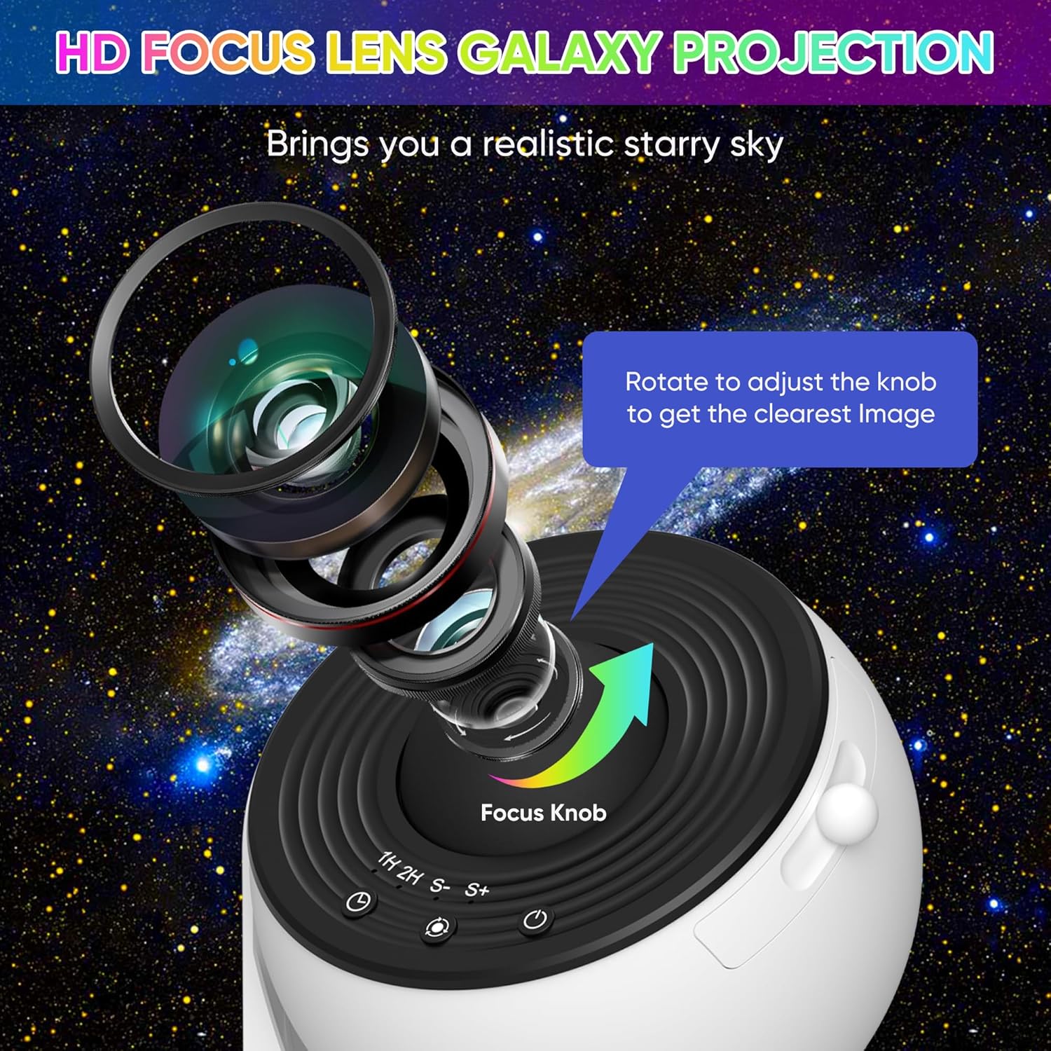 Stellar Dream Projector – 360° Cosmic Light Show
