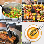 15-Piece Kitchen Utensil Set in Heat-Resistant Silicone
