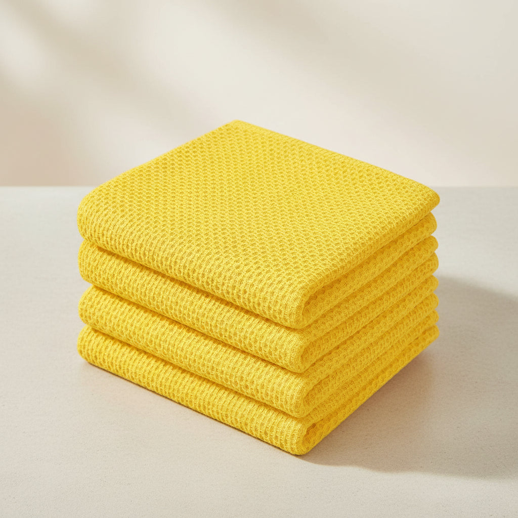 Absorbent Honeycomb Waffle Weave Cotton Dish Cloths Set