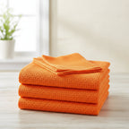 Absorbent Honeycomb Waffle Weave Cotton Dish Cloths Set