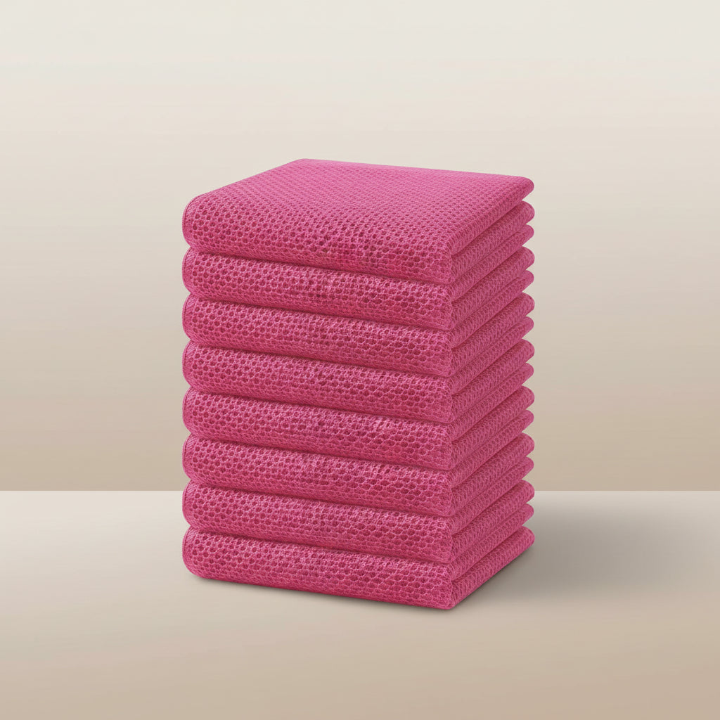 Absorbent Honeycomb Waffle Weave Cotton Dish Cloths Set