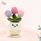Handcrafted Crochet Flower Desk Decoration for Mother's Day Gifts