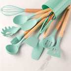 12-Piece Heat-Resistant Silicone Utensils Set for Kitchen Use