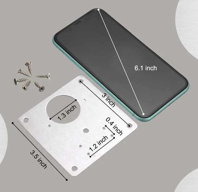 Cabinet Hinge Mounting Plate Stainless Steel Brushed Finish