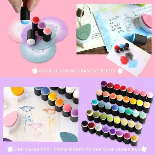 Kids Finger Paint Set Non-Toxic 20-Color Includes Stamps