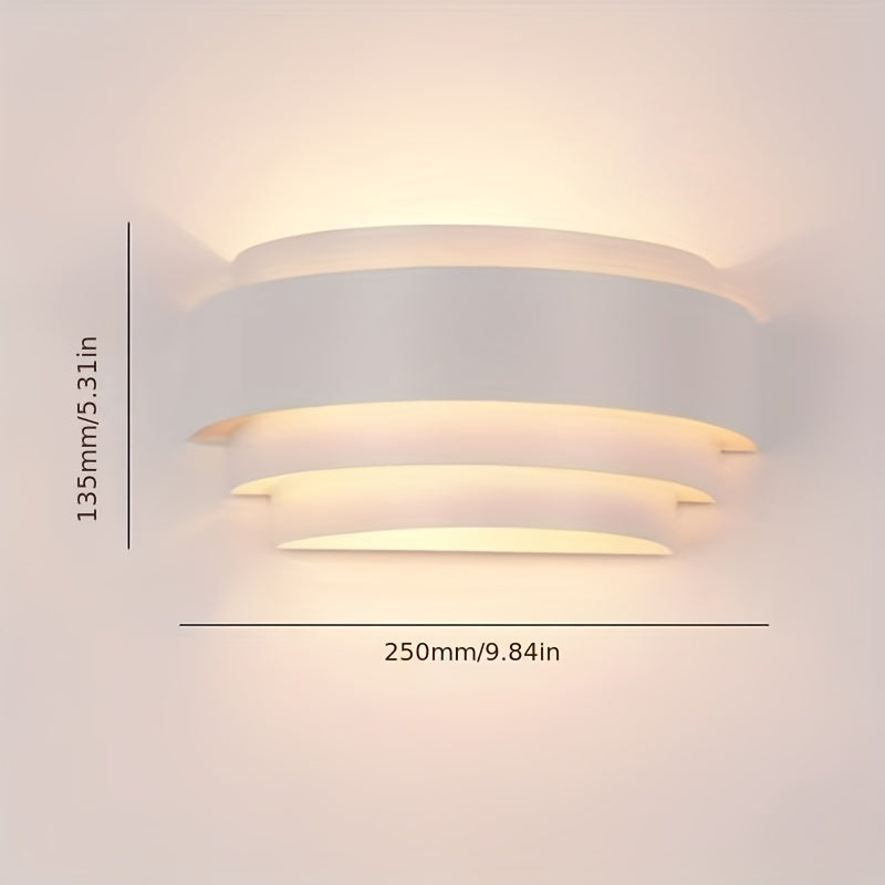 Contemporary Metal Wall Light Fixture – Upward & Downward Illumination