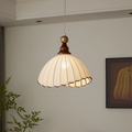 Pleated Fabric Pendant Light in Vintage Style