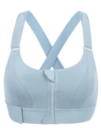 Sports Bra High Impact Front Zip & Adjustable Straps
