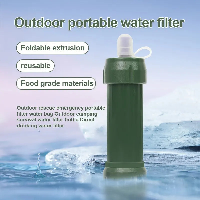 Portable Water Filter Straw 0.01 Micron Lightweight