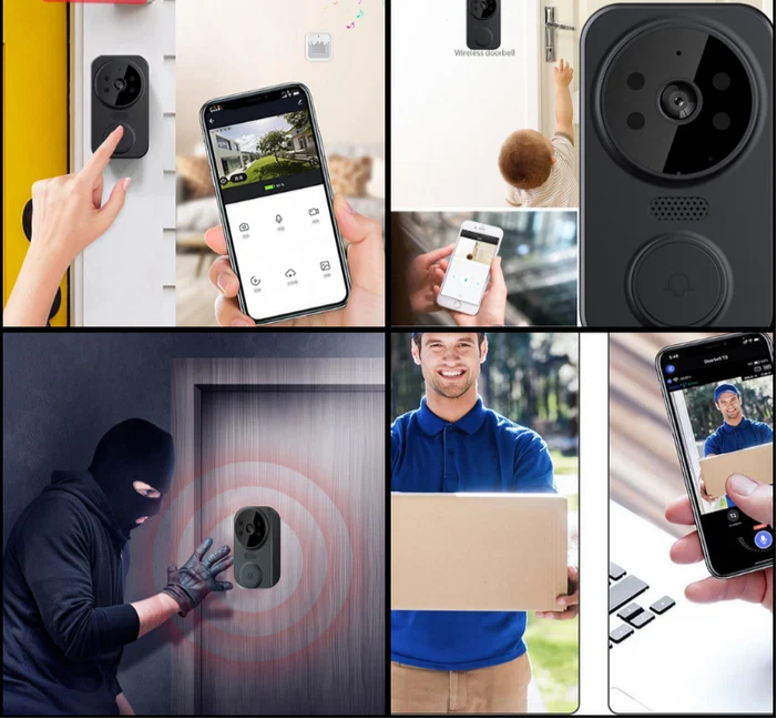 Video Doorbell Wi-Fi HD Night Vision & Two-Way Audio