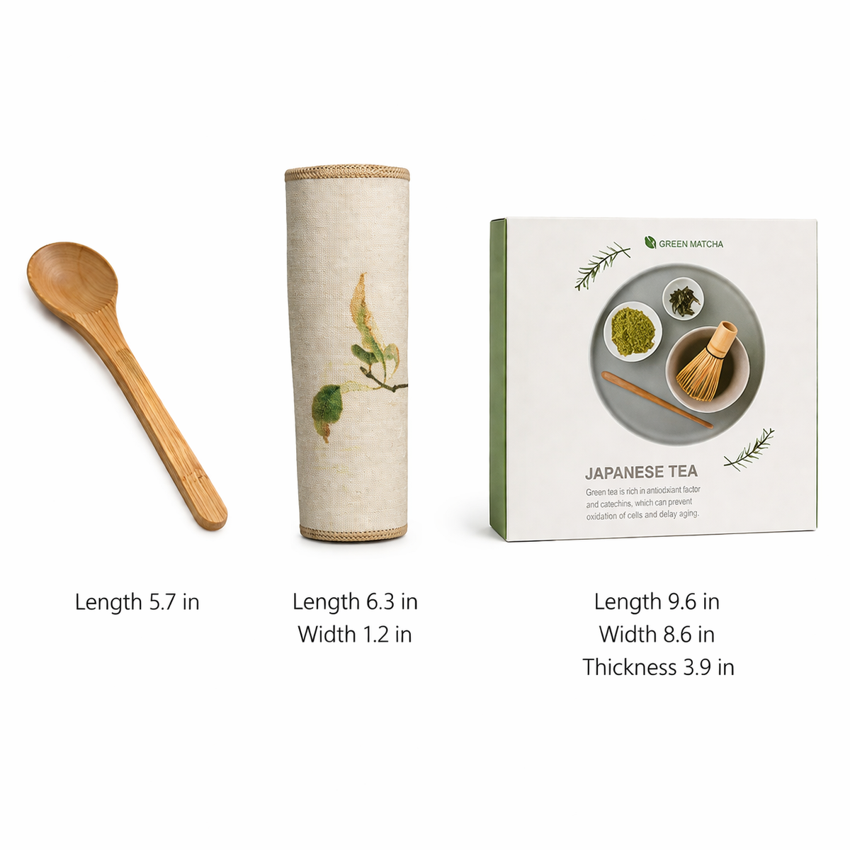 ZenTea 4-Piece Matcha Set with Bamboo Whisk & Gift Box