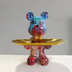 Decorative Bear Storage Figurine Resin Bowl
