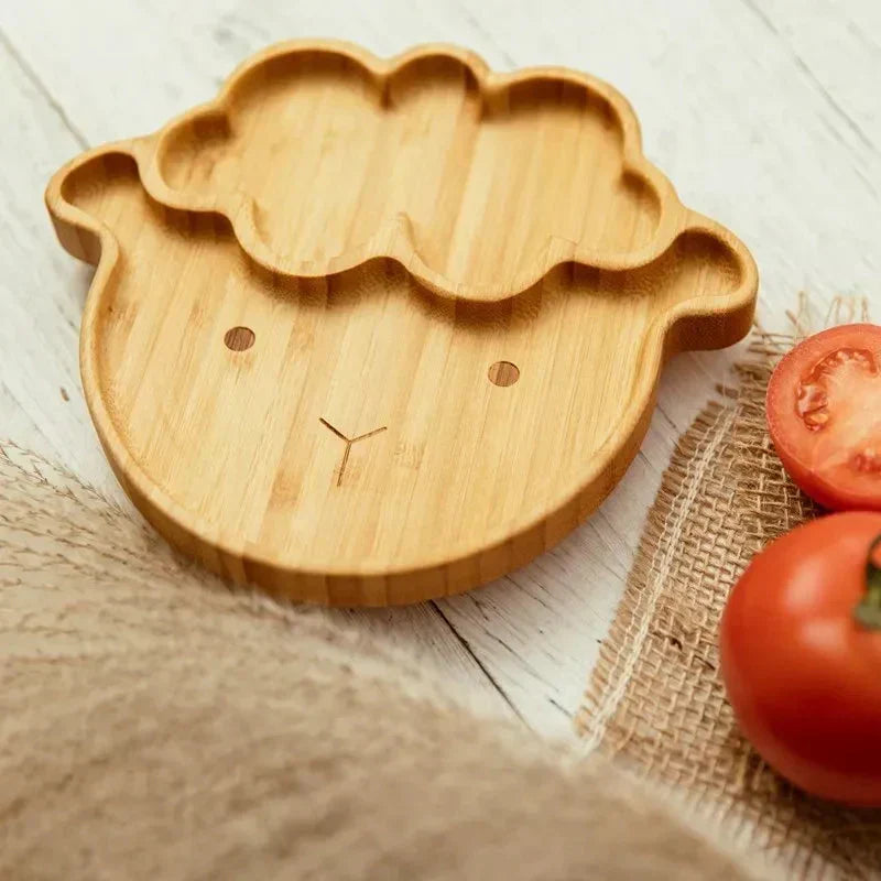 Children's Tableware Set Bamboo Suction Base 4-Piece