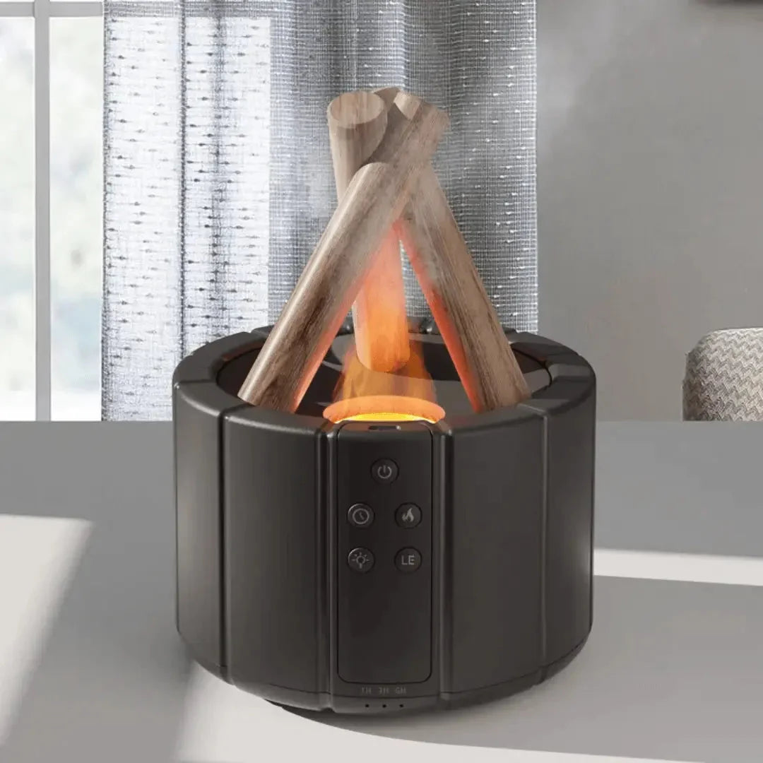 Humidifier Ultrasonic Campfire Light USB Powered