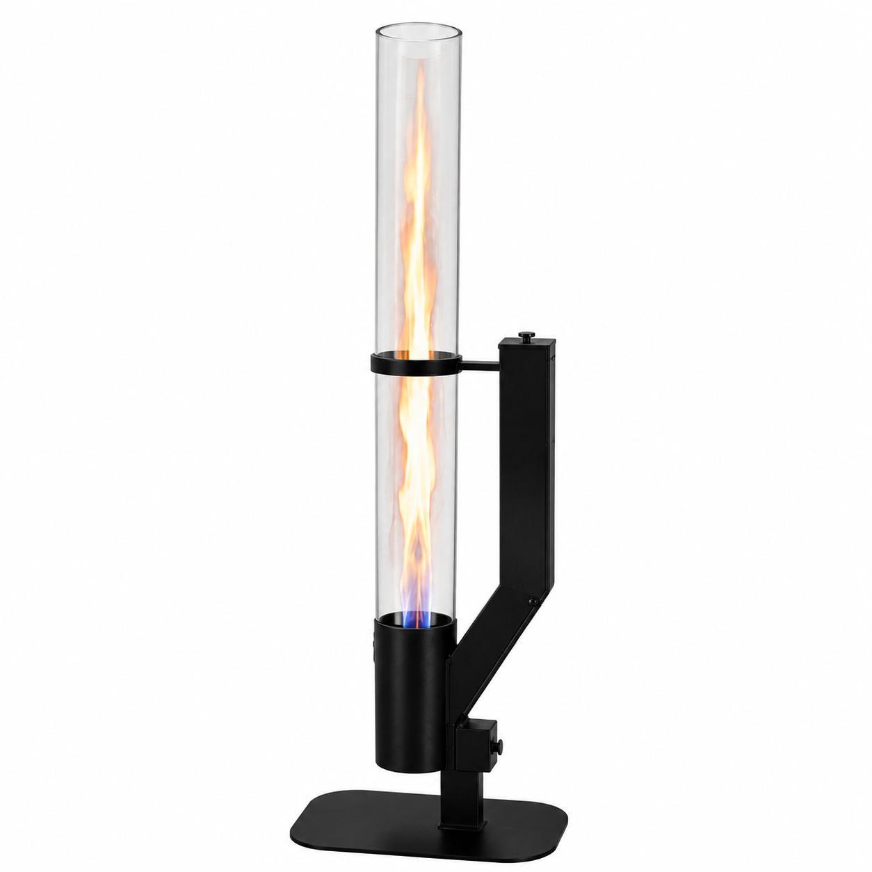 Space-Saving Visible Vertical Flame Outdoor Pellet Heater