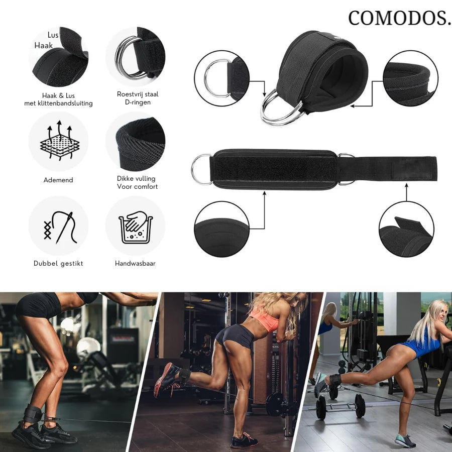 Resistance Bands For Glutes & Legs Adjustable Levels
