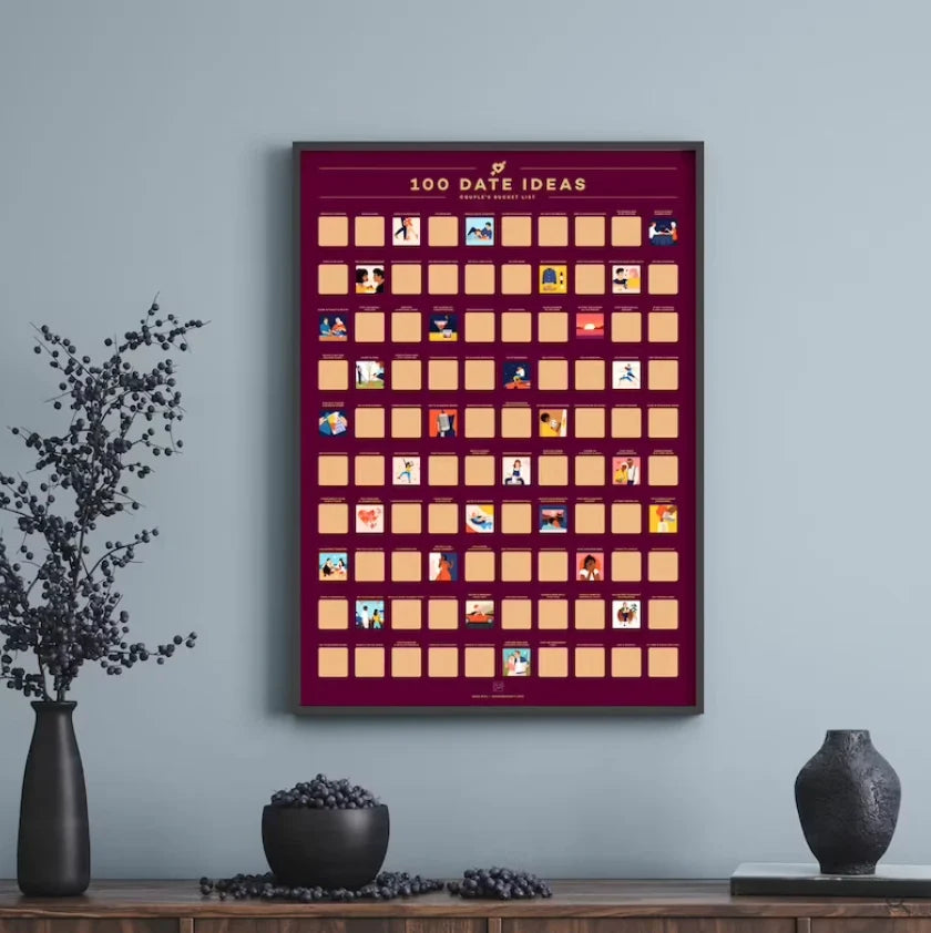 Scratch-Off Date Calendar 100 Date Ideas Glossy Paper
