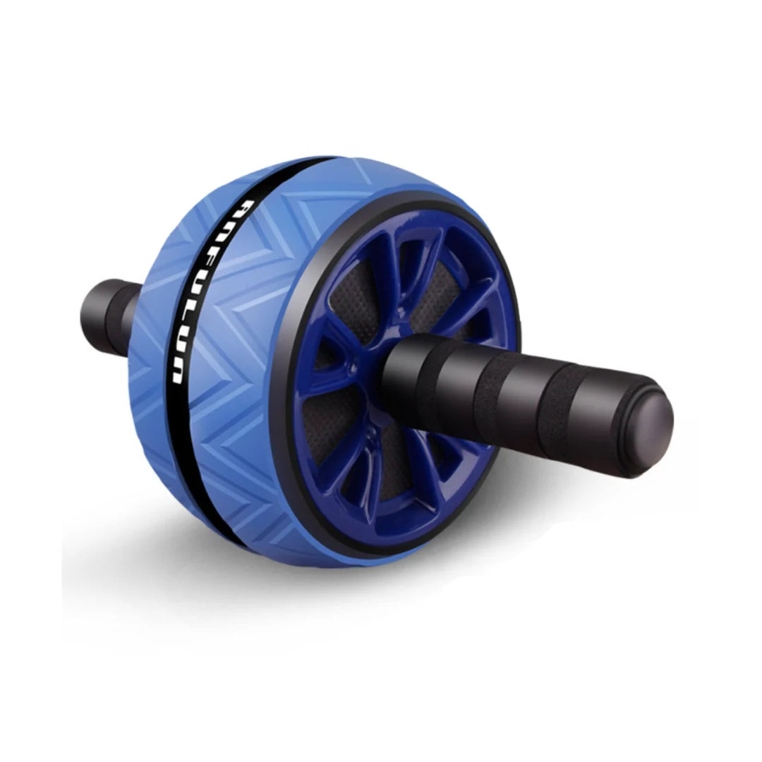 Ab Roller Wide-Wheel Foam Grip & Anti-Slip Knee Mat