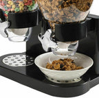 Cereal Dispenser Dual Canister Portion-Control Acrylic