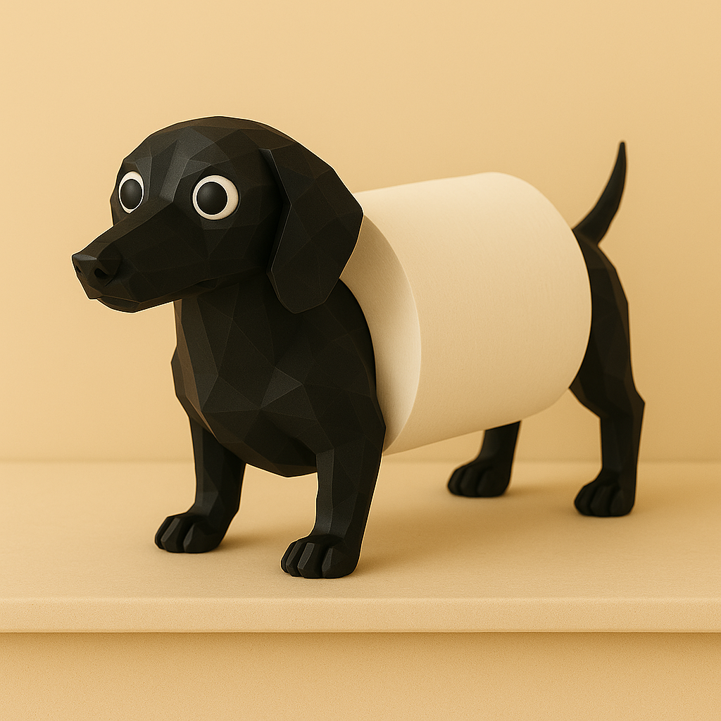 Decorative Tabletop Figure for Animal-Themed Toilet Paper Holder