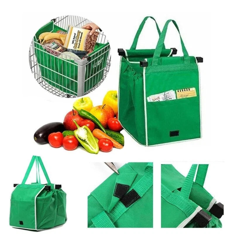 Reusable Shopping Bag Non-Woven Foldable Upright 33 lb Capacity
