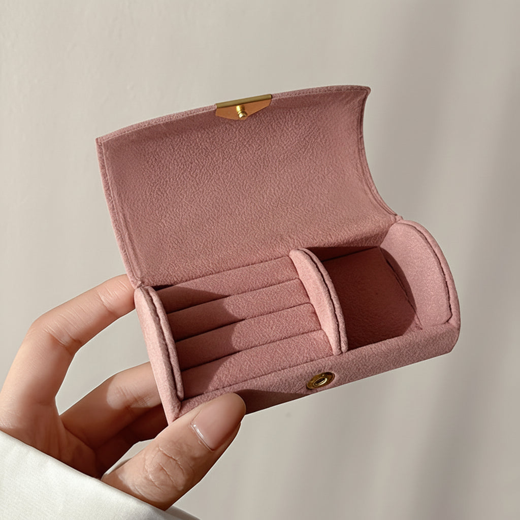 Travel Jewelry Organizer Case with Snap Closure for Mother's Day