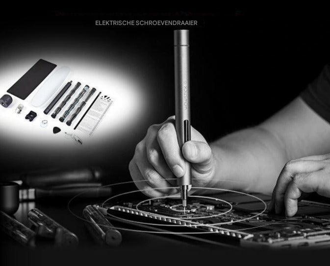Cordless Electric Screwdriver Pen-Shaped 20 Bits & Case