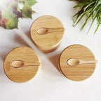 Spice Jar Bamboo Magnetic Lid & Spoon